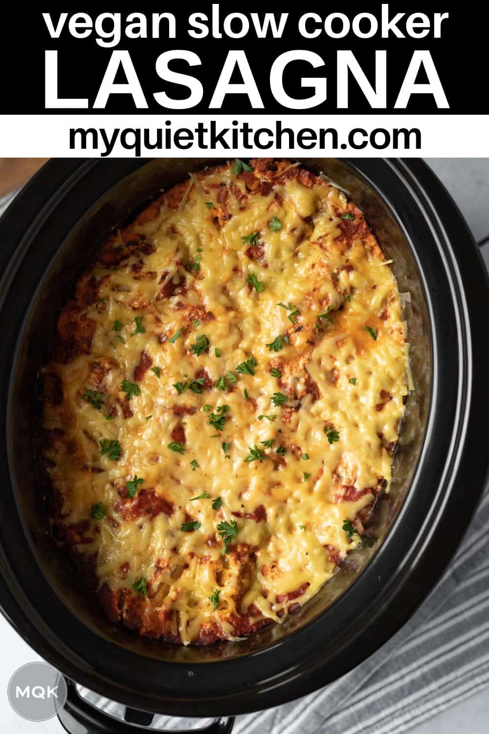 Easy Vegan Crockpot Lasagna My Quiet Kitchen