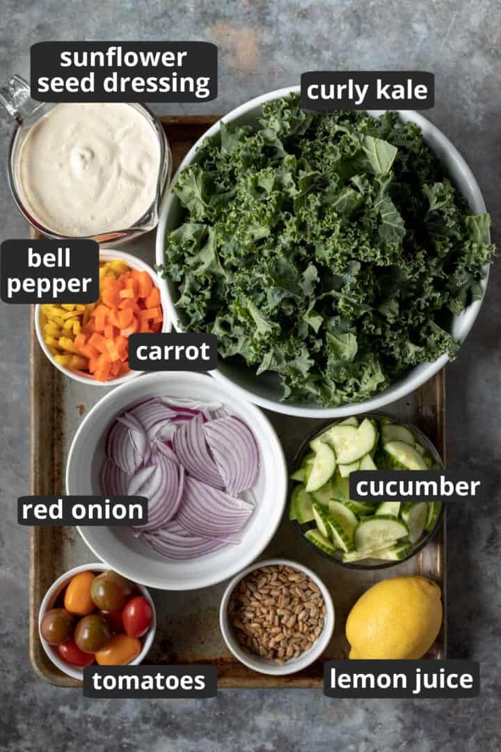 Vegan Kale Salad With Creamy Seed Dressing My Quiet Kitchen