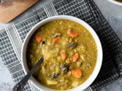 Split-Pea Soup with Portobellos Recipe - Quick From Scratch Italian