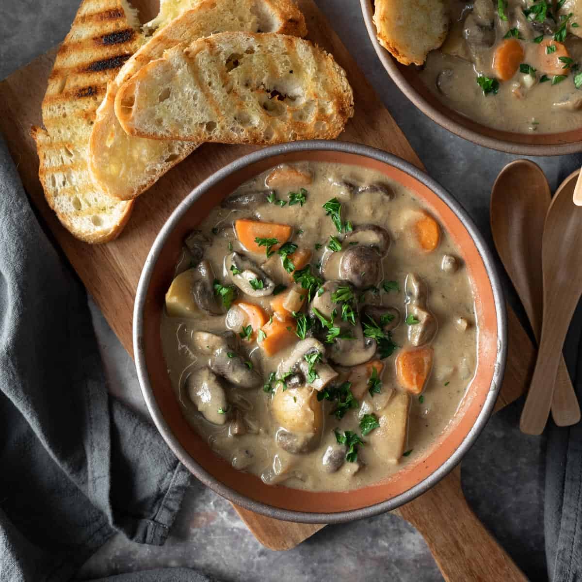 Creamy Vegan Mushroom Stew - My Quiet Kitchen