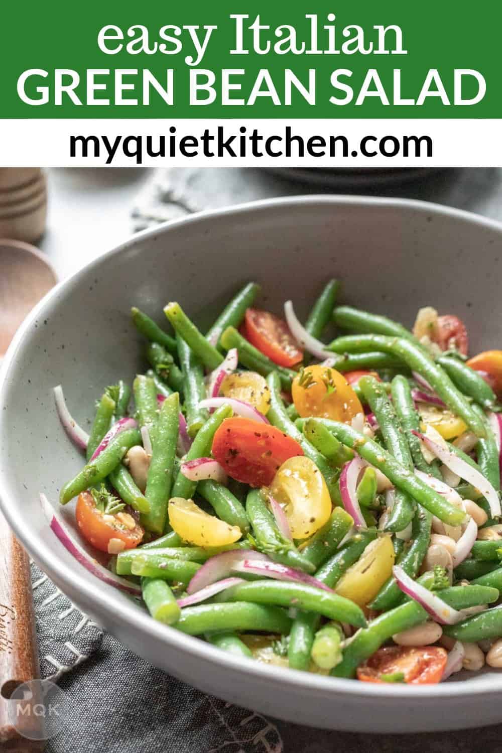 Cold Italian Green Bean Salad - My Quiet Kitchen