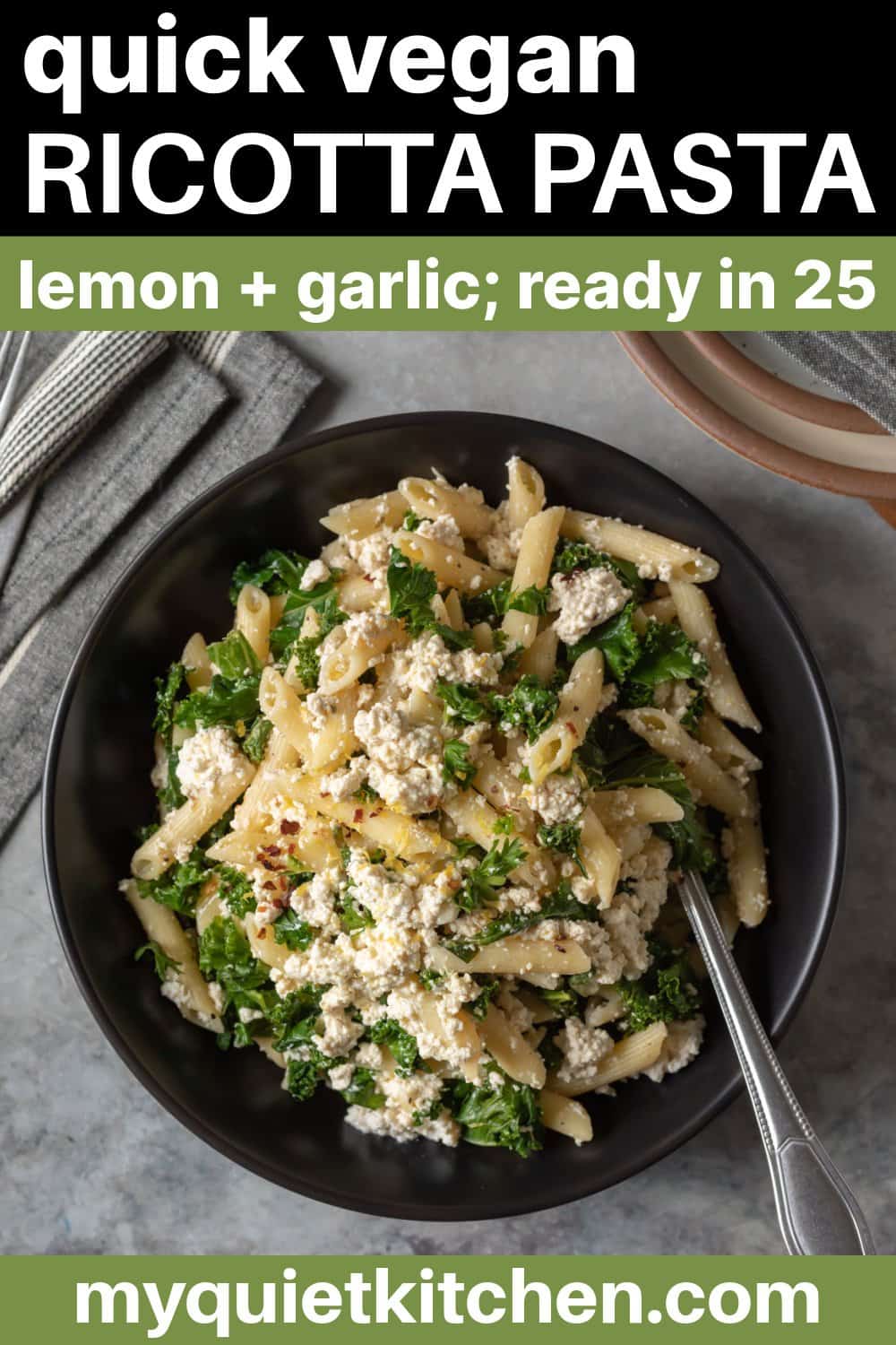 Vegan Lemon Ricotta Pasta My Quiet Kitchen