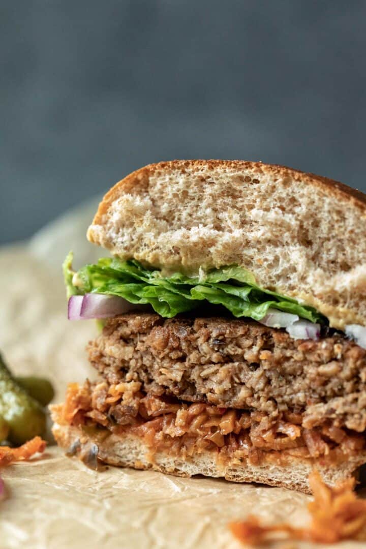 Air Fryer Veggie Burger (Homemade, SO Easy) My Quiet Kitchen