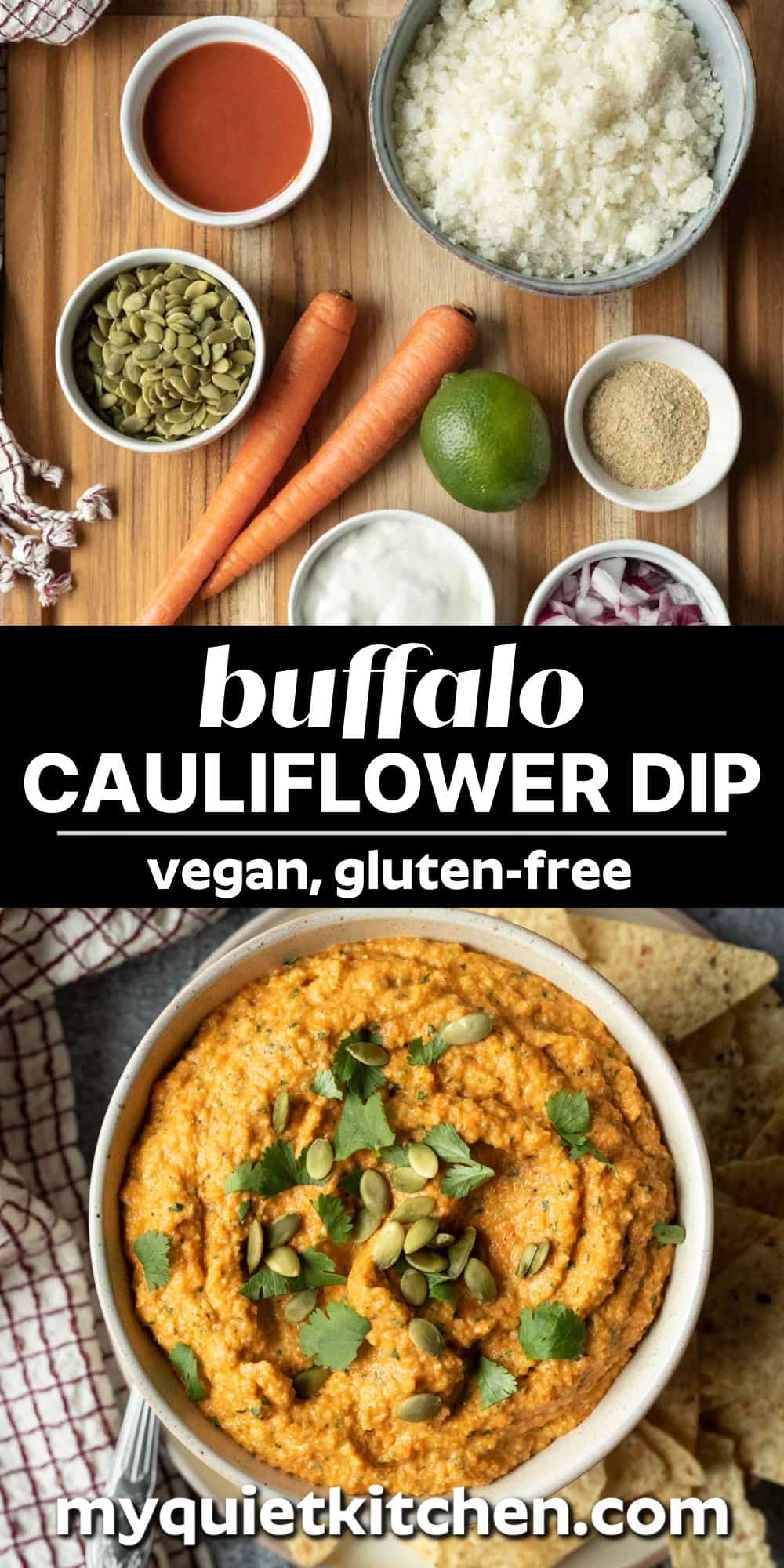 Buffalo Cauliflower Dip (Vegan, GlutenFree) My Quiet Kitchen