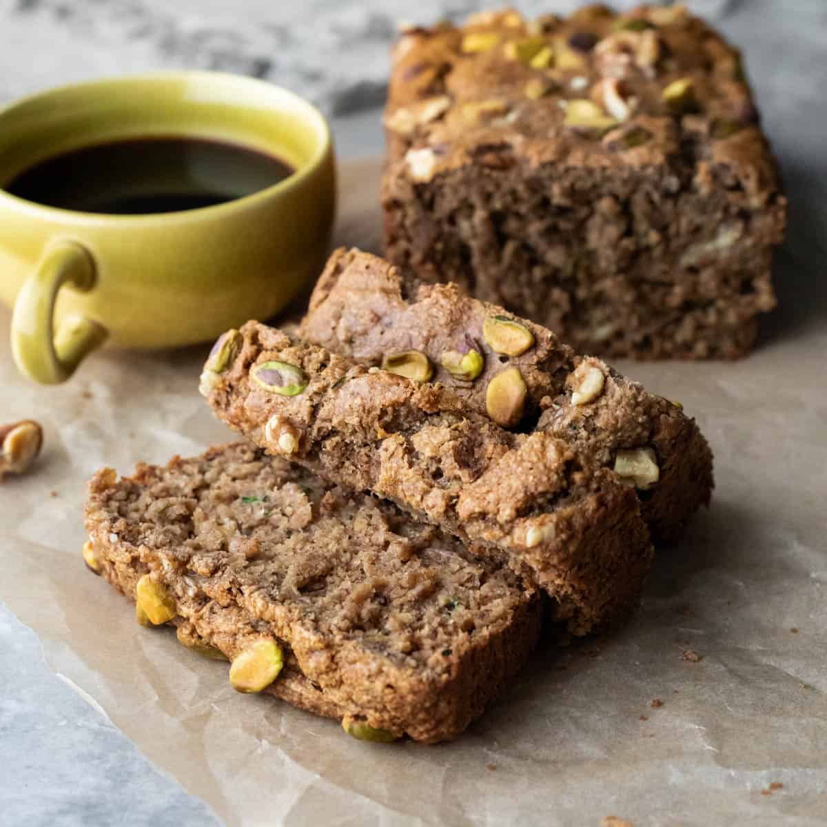 Banana Zucchini Bread (Oat Flour, Vegan)-image