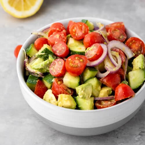 Cucumber Avocado Salad - My Quiet Kitchen