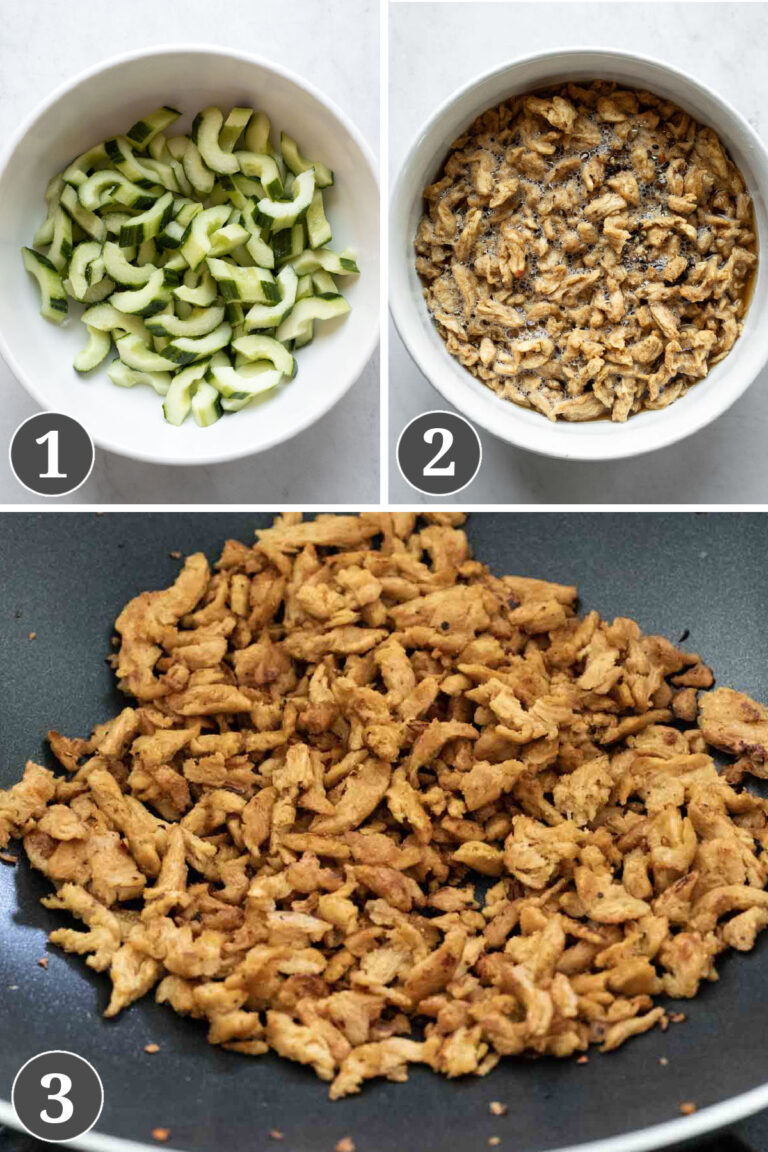 Cucumber Stir Fry With Mock Pork - My Quiet Kitchen