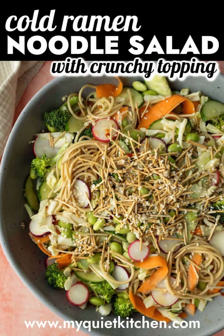 Photo of the dish with title text to save on Pinterest.