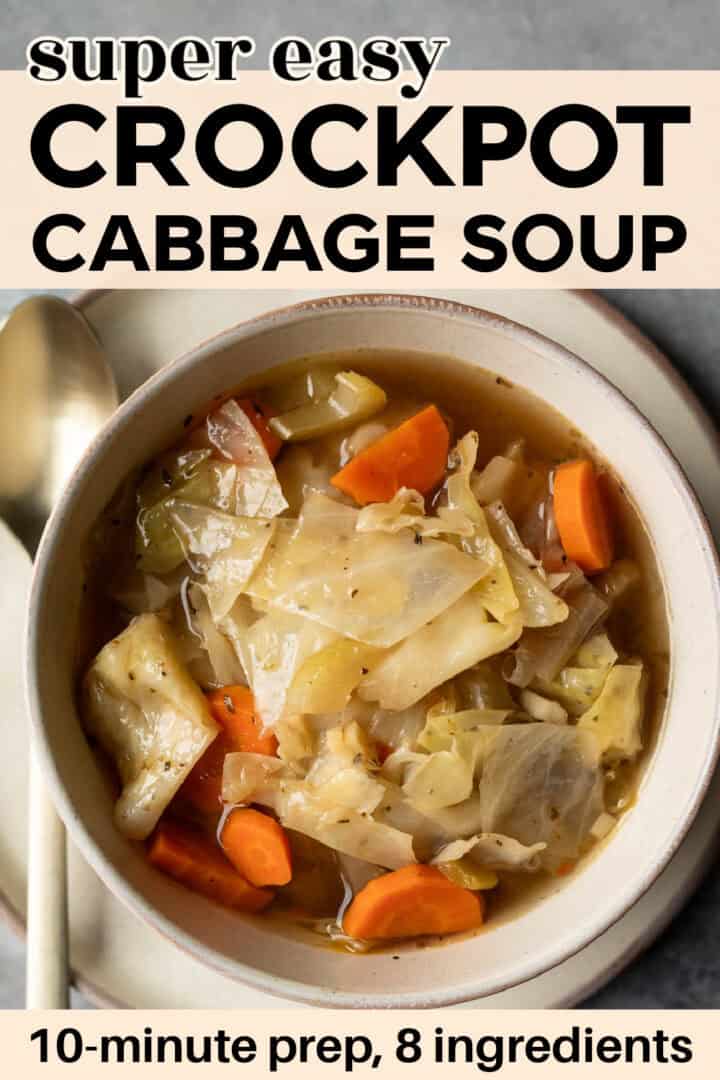 Image of the soup with text for saving on Pinterest.