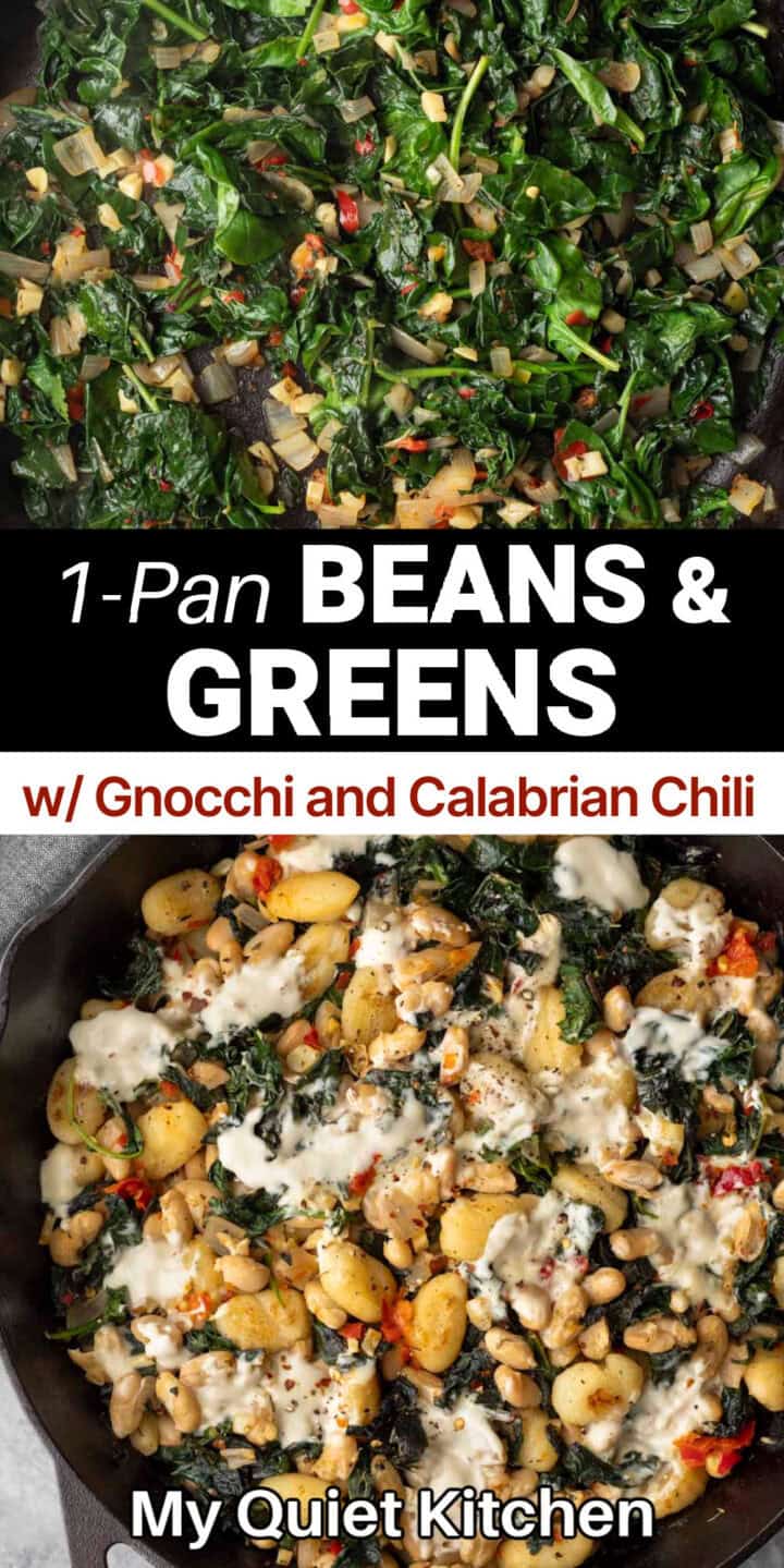 Pin to save the beans and greens recipe on Pinterest.