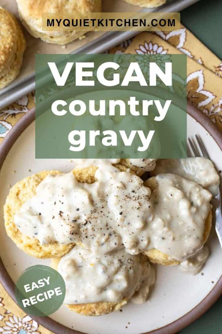 A pin for saving the gravy recipe on Pinterest.