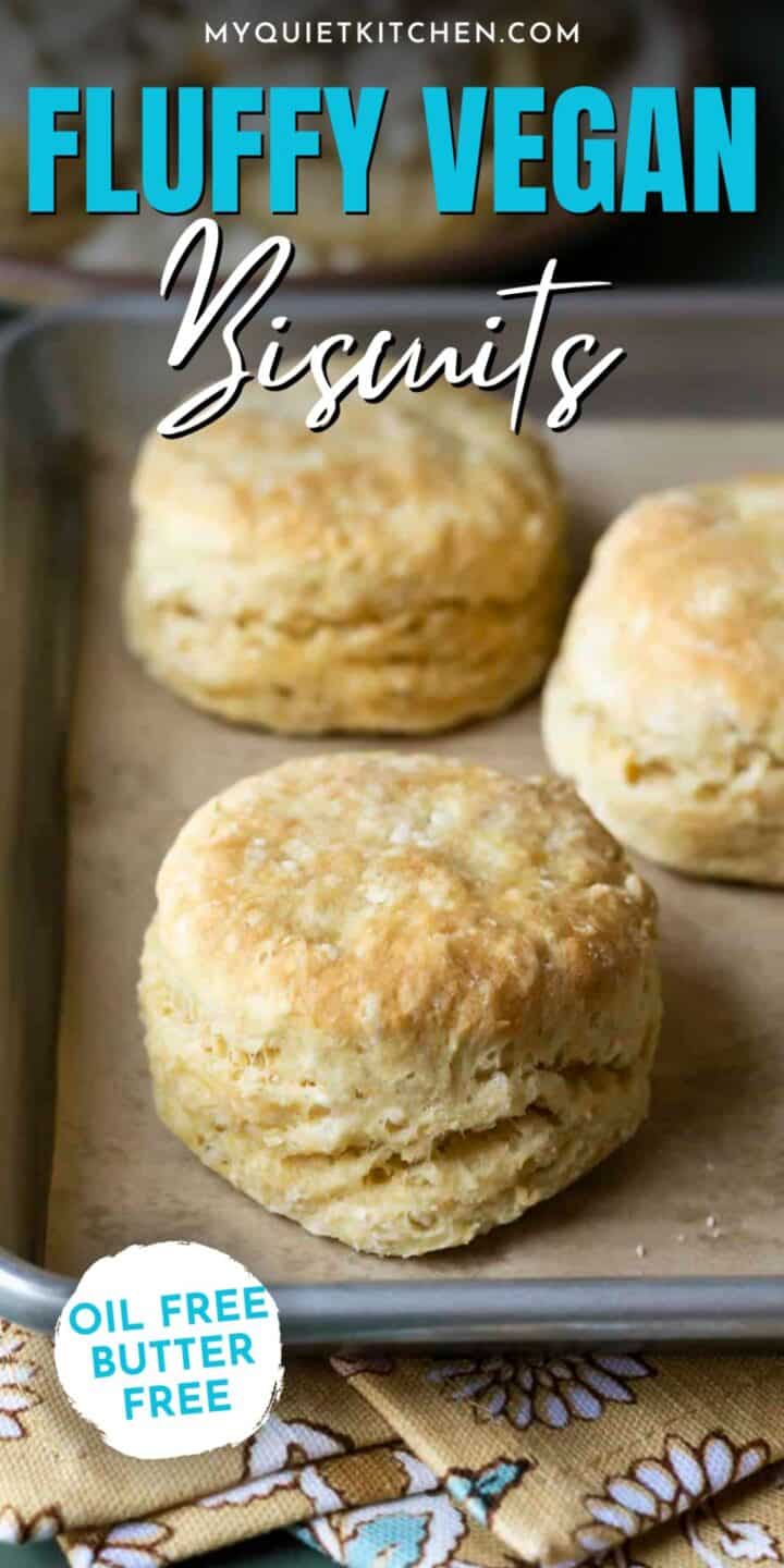 Photo of biscuits with text overlay to save on Pinterest.