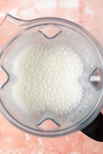 The entire pudding mixture blended until creamy.