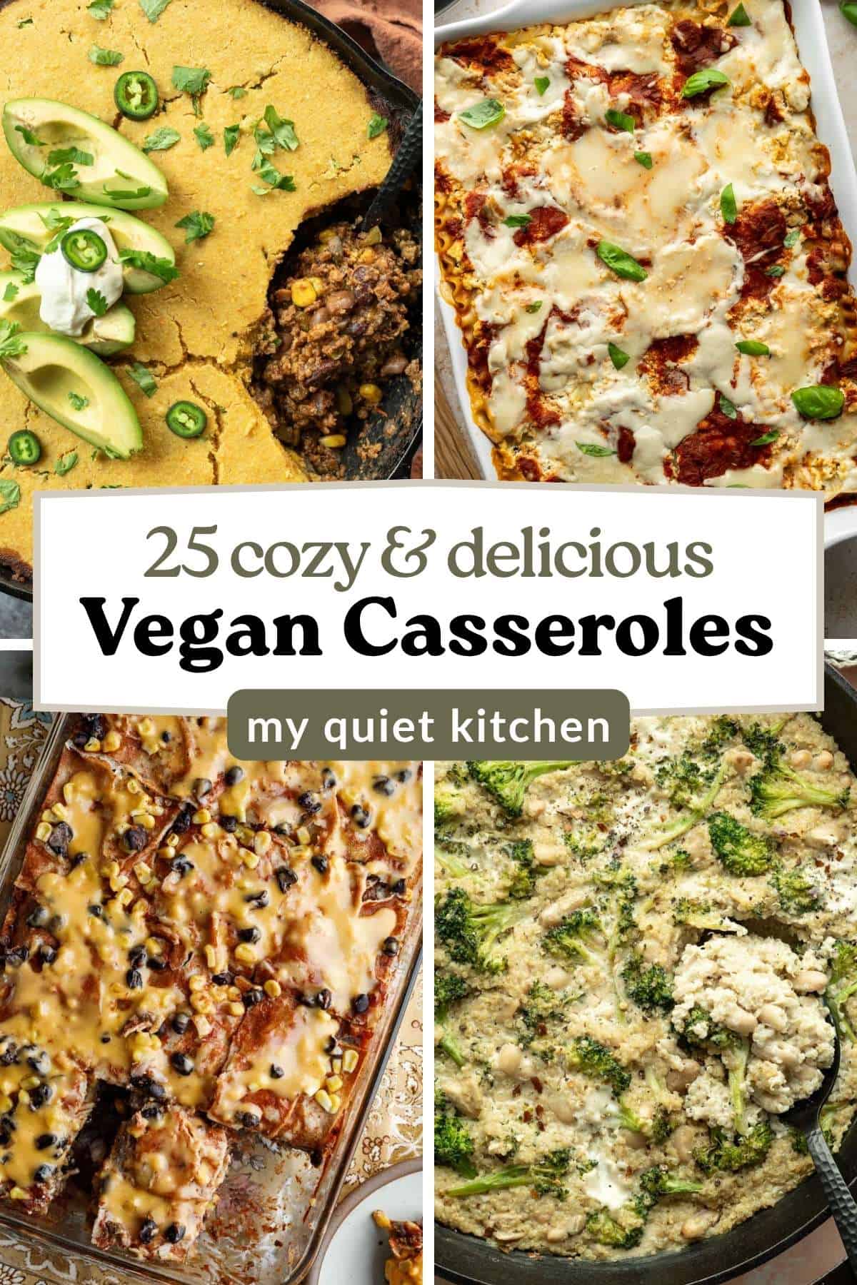 Casseroles in a collage to save on Pinterest.